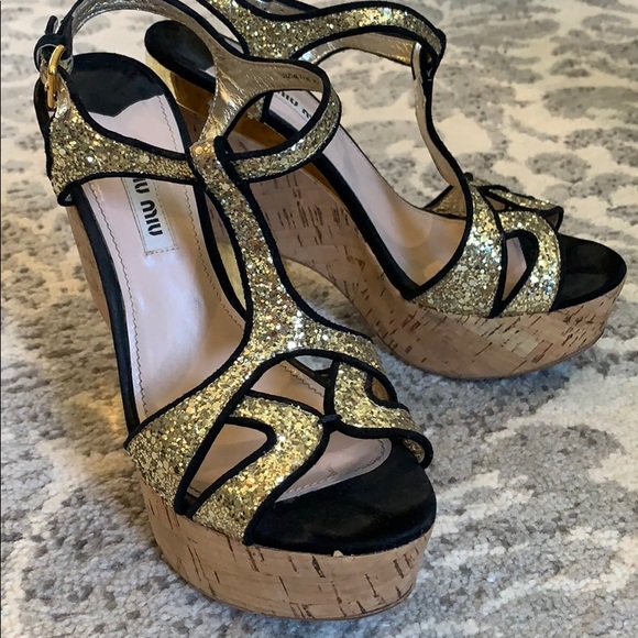 MIU MIU wedges size 37 1/2. Good condition. - Picture 7 of 8
